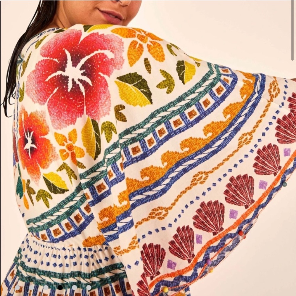 FARM Rio Salt Island Drawstring Midi Dress - Picture 7 of 13